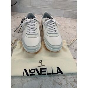 Novella White Premium Men's Sneakers, Size 9, Made In Italy